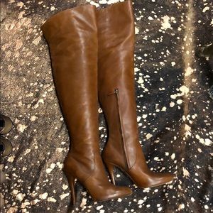 Ralph Lauren thigh high camel boots size 10/40